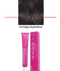 Neva 5.0 Yoğun Açık Kahve Organik Krem Saç Boyası 50 gr