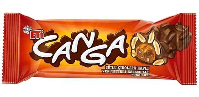 Eti Canga Karamelli Yer Fıstıklı Çikolata 45 gr 15 Adet