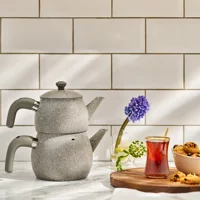 Karaca Biogranit Steel Plus Granit Çaydanlık Gri