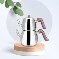 Emsan Hobi Midi İndüksiyon Tabanlı Paslanmaz Çelik Çaydanlık Gümüş