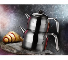 Brillant CY-5867 Mini Çelik Inox Kulplu Çaydanlık Gümüş