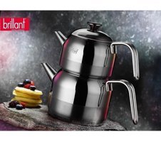 Brillant CY-5865 Çelik Çaydanlık Gümüş