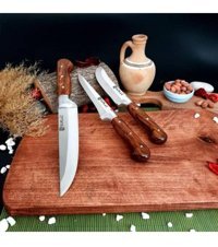 Sürlaz 20 cm Ahşap - Çelik Et Bıçağı