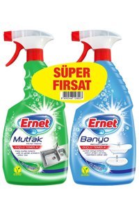 Ernet Vegan Sıvı Sprey Mutfak Temizleyici 2x750 ml