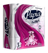 Papia Egzotik Parfume 3 Katlı Kokulu Renkli 3x32'li Rulo Tuvalet Kağıdı