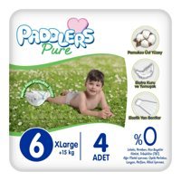 Paddlers Pure 6 Numara Cırtlı Bebek Bezi 4x5 Adet