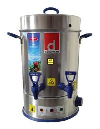 Dökümsan 2500 W 4 lt Çelik Çift Musluklulu Elektrikli Semaver Gümüş