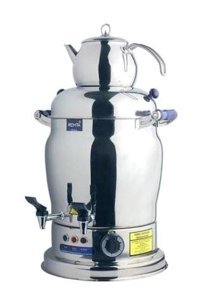Remta R27 1750 W 16 lt Çelik Tek Demlikli Çift Musluklulu Elektrikli Semaver Gümüş
