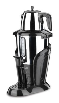 Korkmaz A343 Tulipa 2200 W 2.5 lt Çelik Tek Demlikli Tek Musluklulu Elektrikli Semaver Siyah
