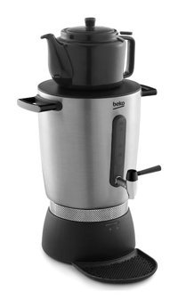 Beko SE 8035 2000 W 3.5 lt Porselen Tek Demlikli Tek Musluklulu Çelik Elektrikli Semaver Gümüş