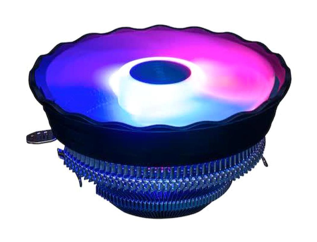 Evercool Cs-01 Sessiz 3 Pin 1 Fanlı Fan Soğutmalı RGB Masaüstü İşlemci Soğutucu