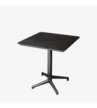 Evinizin Atölyesi 70x70 cm Siyah Katlanabilir Kare Metal Bahçe Masası