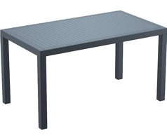 Siesta Orlando 80x140 cm Siyah Dikdörtgen Plastik Bahçe Masası