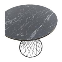 Bengi Ticaret Optimaly Pota 80x78 cm Siyah Yuvarlak Metal Bahçe Masası