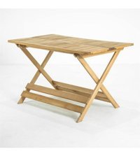 Mobeva 70x53 cm Kahverengi Katlanabilir Dikdörtgen Ahşap Bahçe Masası