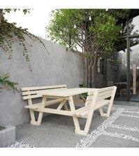Renazzo 70x190 cm Krem Dikdörtgen Ahşap Bahçe Masası