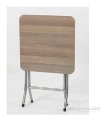 3A Mobilya Arvenlive 60x60 cm Kahverengi Katlanabilir Kare Suntalam Bahçe Masası