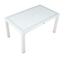 Eminhome 90x150 cm Beyaz Dikdörtgen Plastik Bahçe Masası