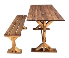 Dekoin 5141 110x63 cm Kahverengi Dikdörtgen Ahşap Bahçe Masası