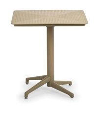 Bintaş Mobilya 70x70 cm Bej Kare Alüminyum Bahçe Masası