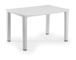 Bintaş Mobilya Star 120x80 cm Beyaz Dikdörtgen Plastik Bahçe Masası