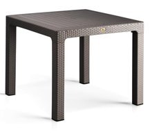 Bahex 90x90 cm Siyah Kare Plastik Bahçe Masası
