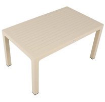 Galleon Design Luna Elit 90x150 cm Çöl Beji Dikdörtgen Plastik Bahçe Masası