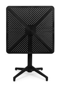 Bintaş Mobilya Tom 70x70 cm Siyah Katlanabilir Kare Alüminyum Bahçe Masası