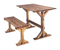 Weblonya 5141 110x63 cm Kahverengi Dikdörtgen Ahşap Bahçe Masası