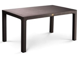 Bahex 90x150 cm Siyah Dikdörtgen Plastik Bahçe Masası