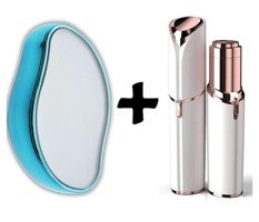 Markafox Kristal Yüz Genital Bölge Tüm Vücut Kaş Koltuk Altı Sakal Bacak için 60 Cımbızlı Kablosuz Işıklı Epilatör Beyaz