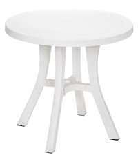 Holiday Royal 80 cm Beyaz Yuvarlak Plastik Bahçe Masası