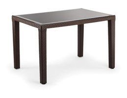 Bintaş Mobilya 120x80 cm Siyah Dikdörtgen Plastik Bahçe Masası