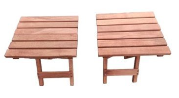 Kentes 26x30 cm Kahverengi Katlanabilir Kare Ahşap Bahçe Masası