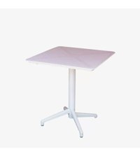 Evinizin Atölyesi 70x70 cm Beyaz Katlanabilir Kare Plastik Bahçe Masası