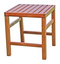 Bahçeci Atina 40x45 cm Kahverengi Kare Ahşap Bahçe Masası