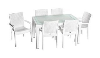 Özdoğanlaravm Holiday 80x140 cm Beyaz Dikdörtgen Plastik Bahçe Masası