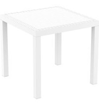 Siesta Orlando 80x80 cm Beyaz Kare Plastik Bahçe Masası