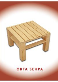 Evoke 55x55 cm Kahverengi Kare Ahşap Bahçe Masası