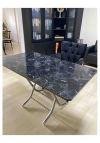 Gzz 70x120 cm Siyah Katlanabilir Dikdörtgen Suntalam Bahçe Masası
