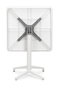 Bintaş Mobilya 70x70 cm Beyaz Katlanabilir Kare Plastik Bahçe Masası