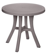 Holiday Royal 80 cm Gri Yuvarlak Plastik Bahçe Masası