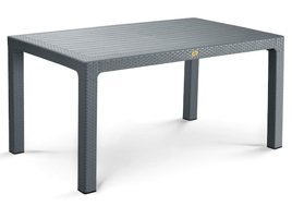 Bahex 90x150 cm Antrasit Dikdörtgen Plastik Bahçe Masası
