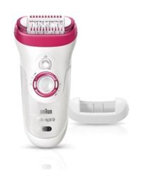 Braun Silk-Epil 9521 Genital Bölge Koltuk Altı Bacak için 40 Cımbızlı Kablosuz Işıklı Islak Kuru Epilatör Pembe
