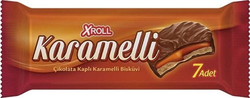 Xroll XL Çikolatalı Karamelli Bisküvi 180 gr