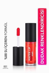 Flormar Water Lip Stain - 001 Infinite Pink Kalıcı Parlak Likit Fırçalı Ruj