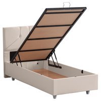 Setay Mobilya Wick 100x200 cm Başlıklı Sandıklı Tek Kişilik Baza Seti Krem