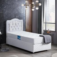 Setay Mobilya Şah Orthosoft 90x200 cm Başlıklı Yataklı Sandıklı Tek Kişilik Baza Seti Beyaz
