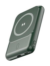 Sunix PB-29 6000 mAh Hızlı Şarj Mıknatıslı Type C Kablosuz Powerbank Yeşil