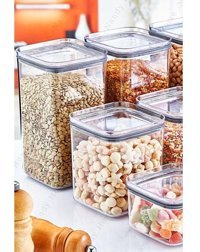Nandy Home 6'lı Plastik Saklama Kabı 3x1.5 lt Şeffaf